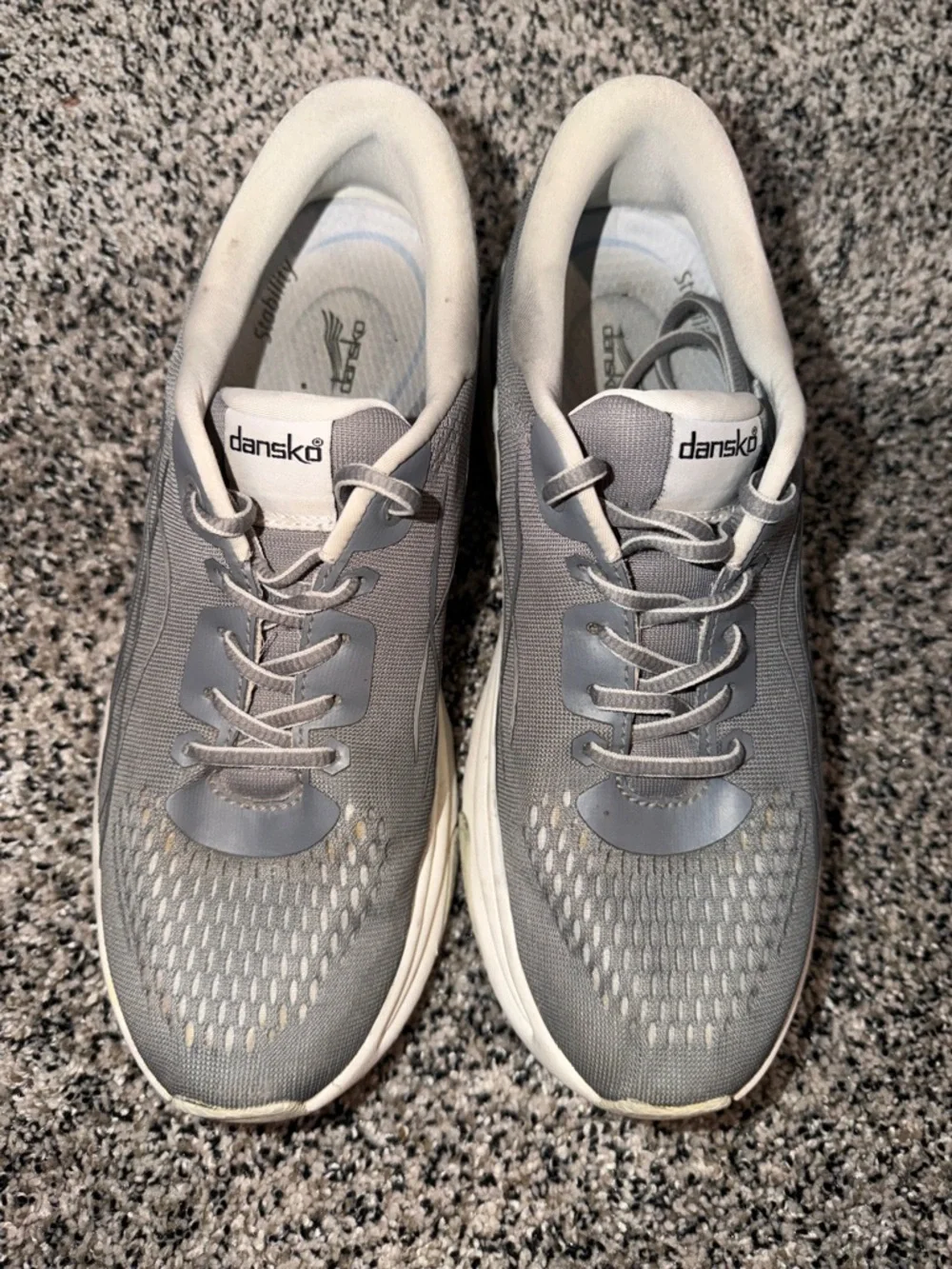 Dansko Pace Mesh Gray Walking Shoes Women's Size 39